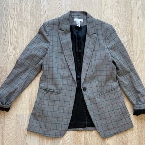 H&M plaid blazer